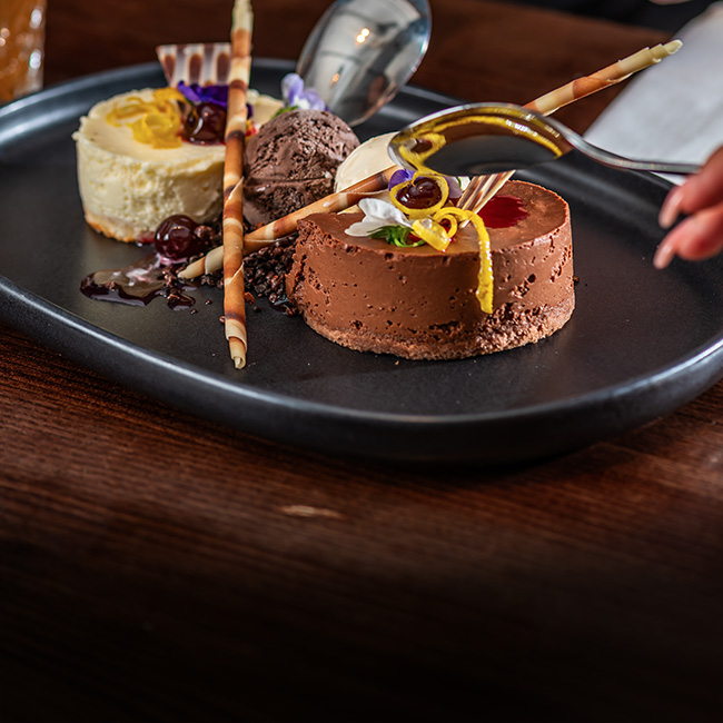 Dessert menu at The Oatlands Chaser